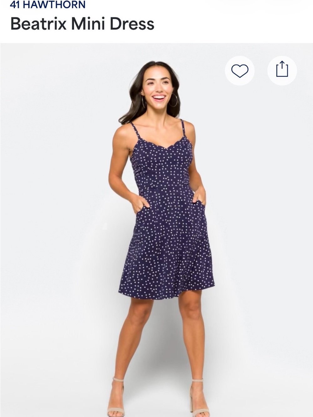 41 Hawthorn Navy Polka Dot Mini Dress